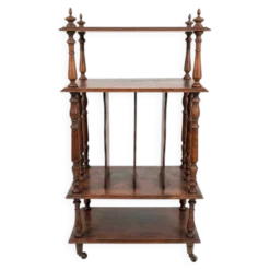 Casier à musique ancien en noyer