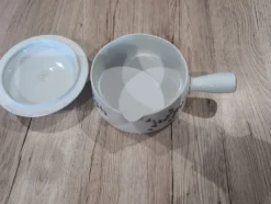 Casserole à Soupe Coverte Porcelaine MP Tours Bleuets Vintage