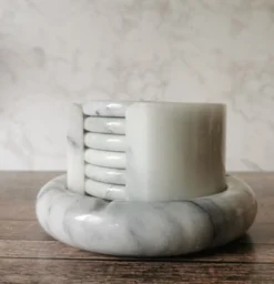 Cendrier et sous verres marbre