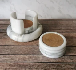 Cendrier et sous verres marbre
