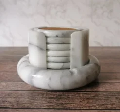 Cendrier et sous verres marbre