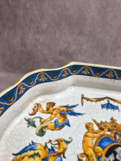 Centre de table ancien Keller & Guérin Lunéville attribué – décor Renaissance Xixe