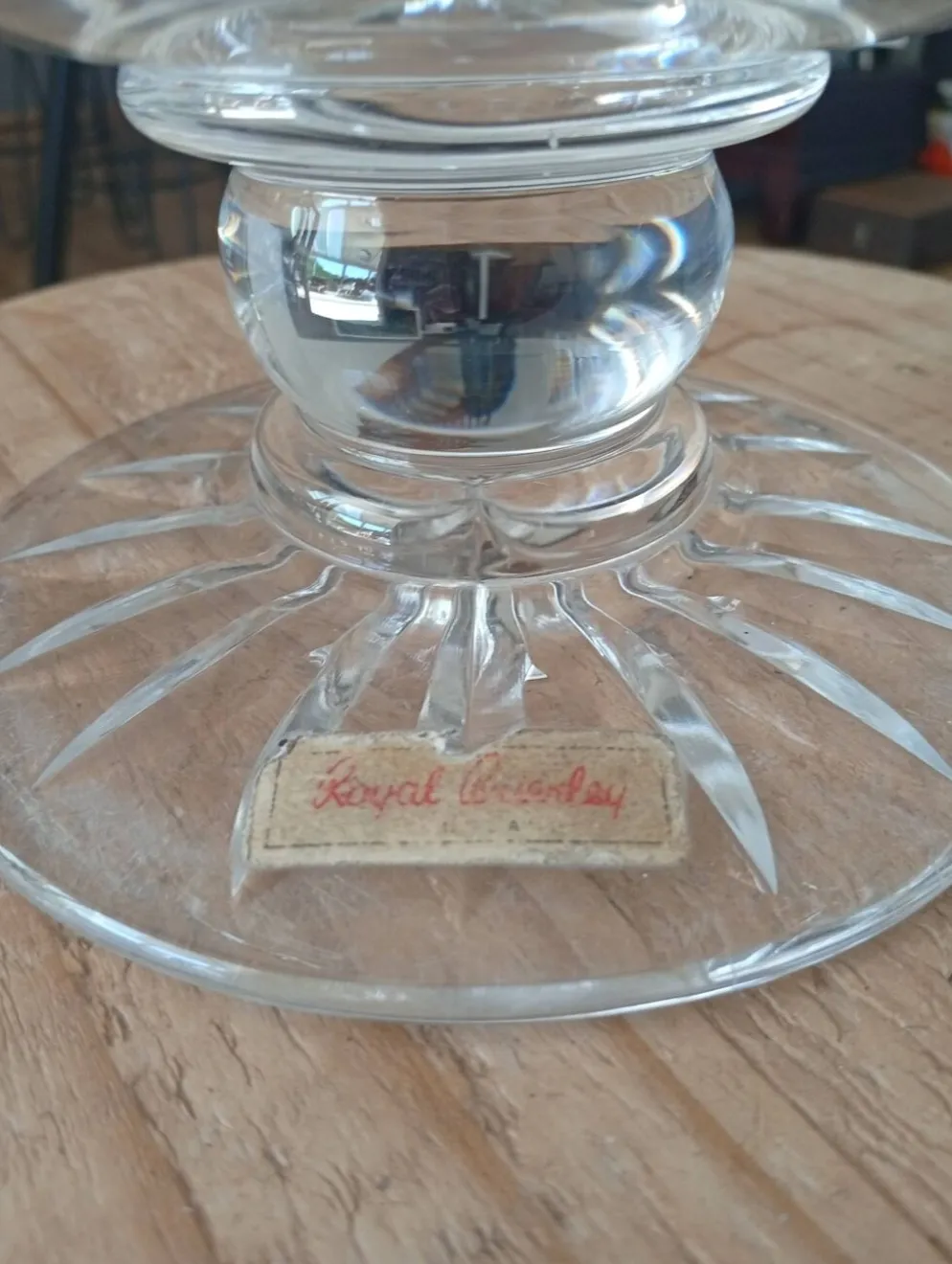 Centre de table en cristal