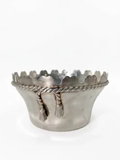 Centre de table en métal argenté milieu XXème