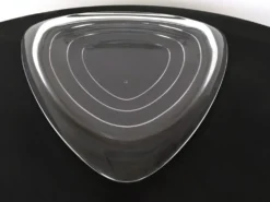 Centre de table en verre triangulaire par Angelo Mangiarotti pour Cristallerie Colle,