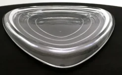 Centre de table en verre triangulaire par Angelo Mangiarotti pour Cristallerie Colle,