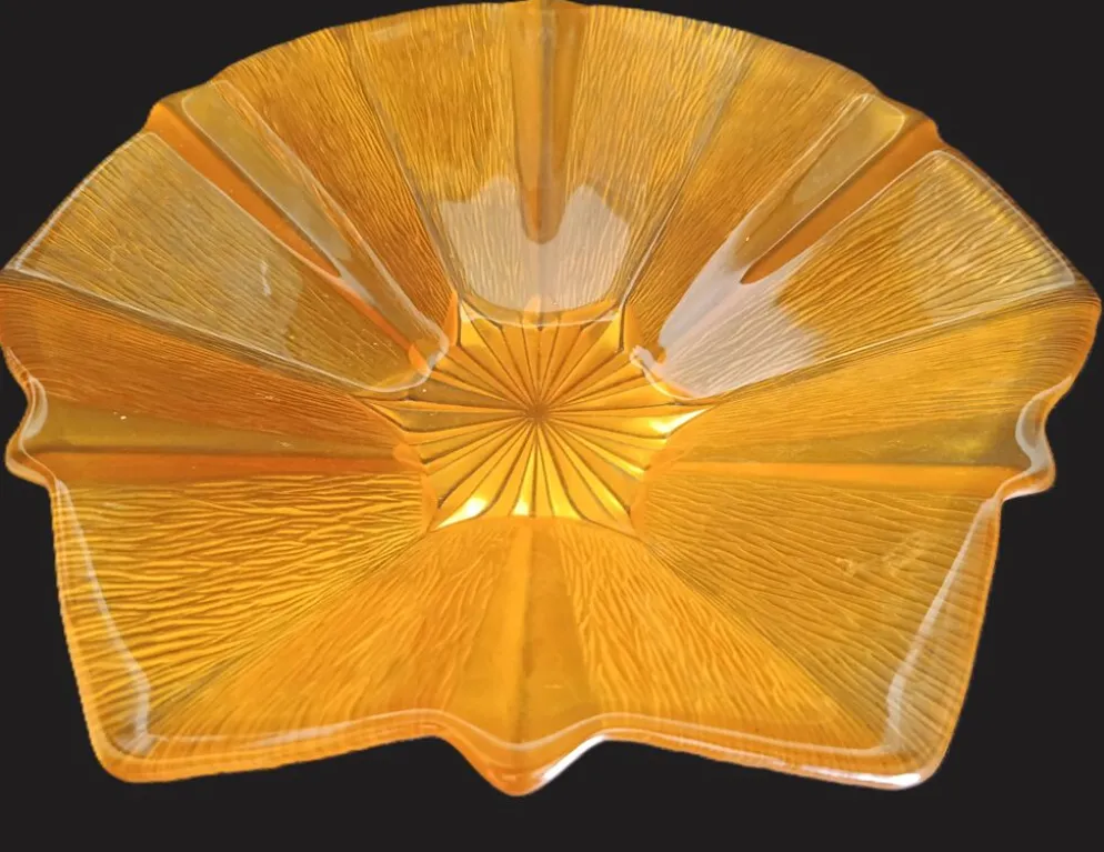 Centre de table en verre Walther Glass en forme d'étoile