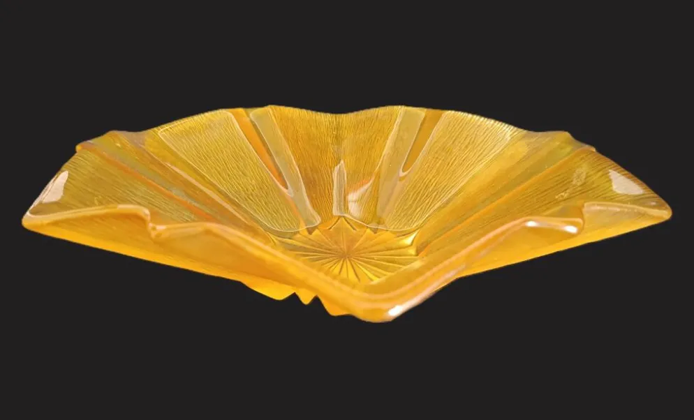 Centre de table en verre Walther Glass en forme d'étoile