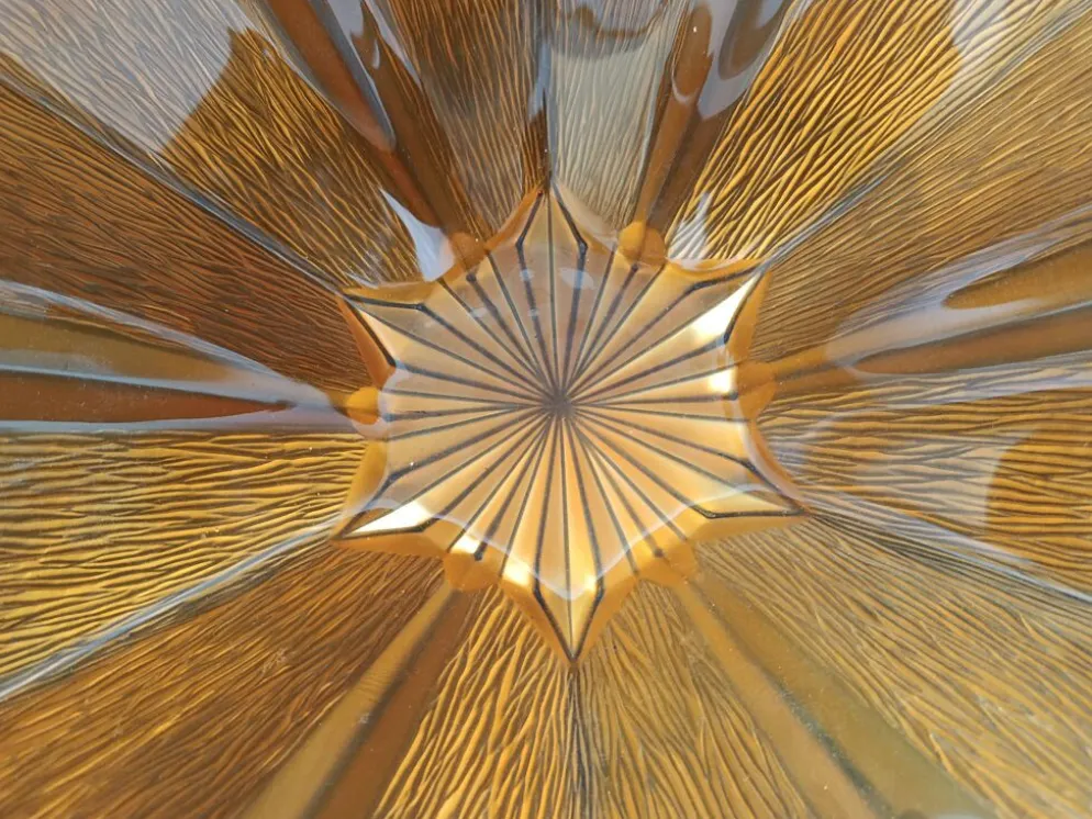Centre de table en verre Walther Glass en forme d'étoile