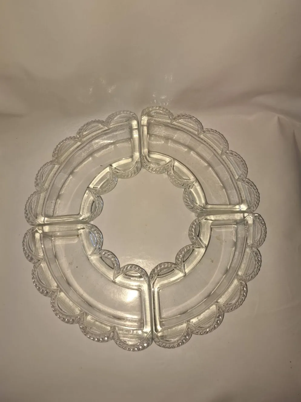 Centre de table Lalique France. Modèle Festons.