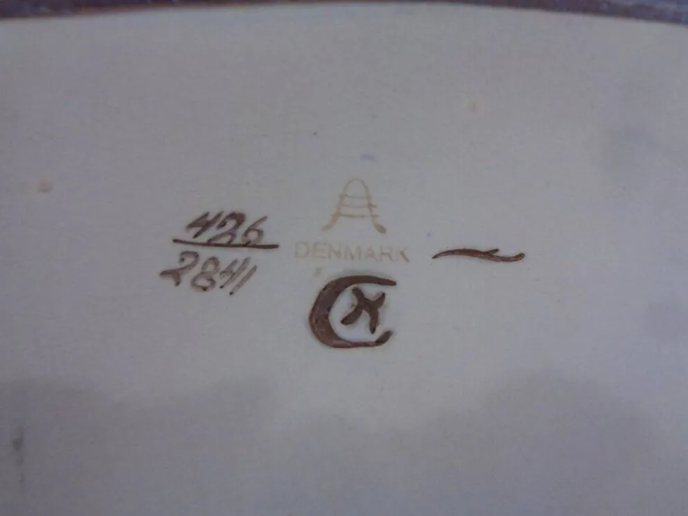 Ceramic 426-2841 Aluminia Plate by Kari Christensen for Royal Copenhagen, Denmark