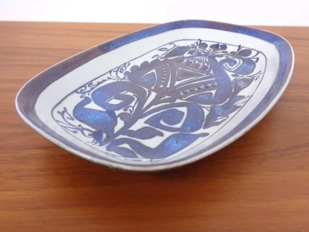 Ceramic 426-2841 Aluminia Plate by Kari Christensen for Royal Copenhagen, Denmark