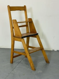 Chaise d'escalier de bibliothèque métamorphique esthétique vintage, années 1930