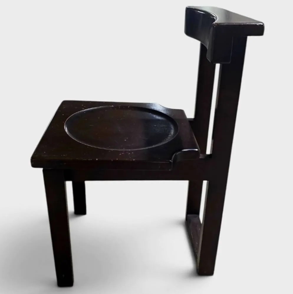 Chaise prie-Dieu brutaliste – Design monastique suisse, 1960