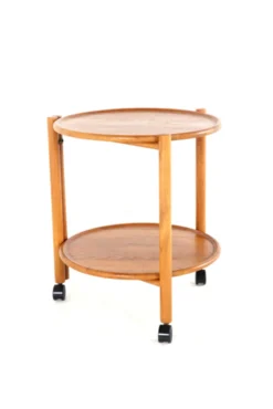 Chariot avec plateaux amovibles par Jens Quistgaard - design danois en teck