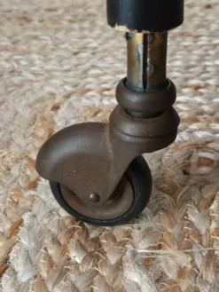 Chariot bambou laqué noir vintage 50's