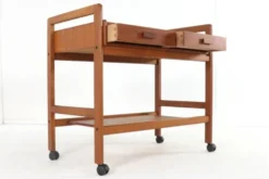 Chariot danois avec deux tiroirs - 'Favrholt' - design danois en teck