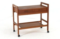 Chariot danois avec deux tiroirs - 'Favrholt' - design danois en teck