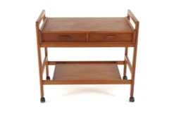 Chariot danois avec deux tiroirs - 'Favrholt' - design danois en teck