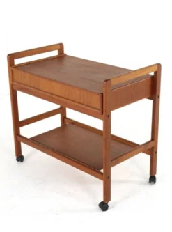 Chariot danois avec deux tiroirs - 'Favrholt' - design danois en teck