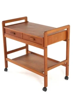 Chariot danois avec deux tiroirs - 'Favrholt' - design danois en teck