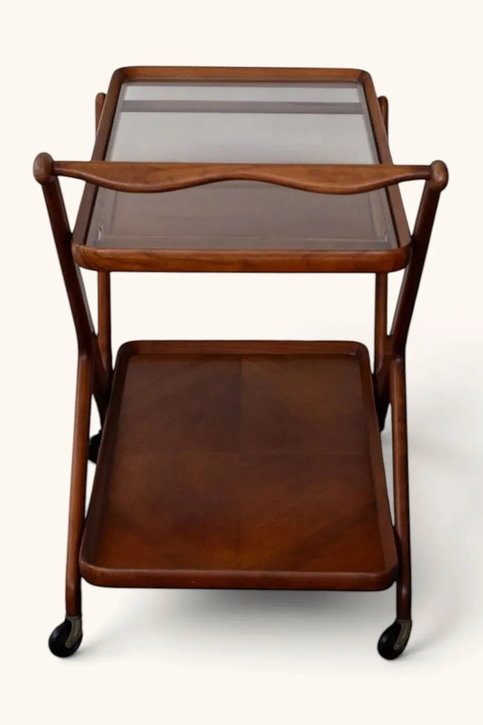 Chariot de bar (bar cart) de Cesare Lacca pour Cassina, années 50