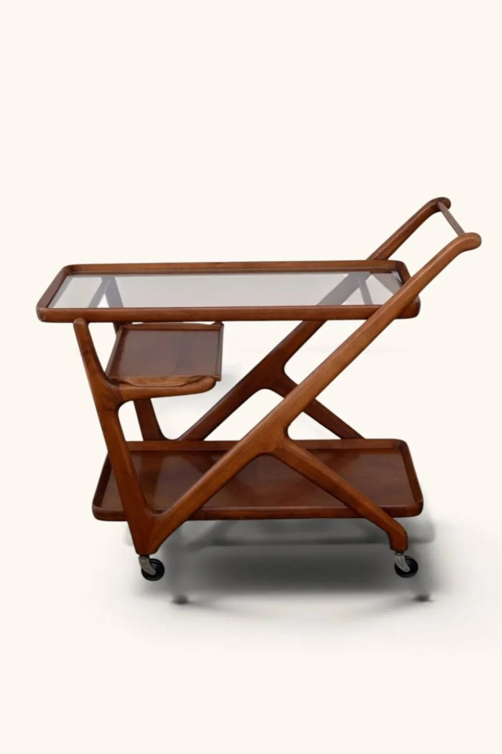 Chariot de bar (bar cart) de Cesare Lacca pour Cassina, années 50