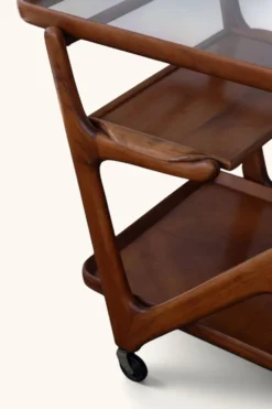 Chariot de bar (bar cart) de Cesare Lacca pour Cassina, années 50