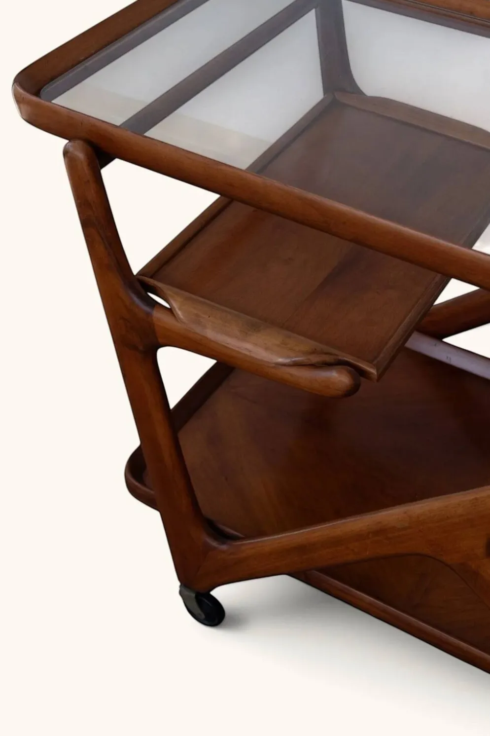 Chariot de bar (bar cart) de Cesare Lacca pour Cassina, années 50