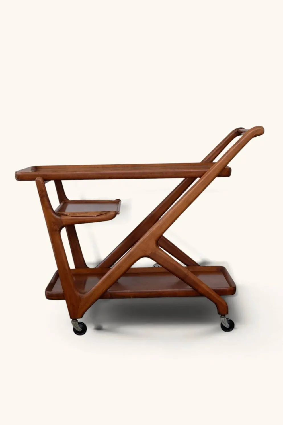 Chariot de bar (bar cart) de Cesare Lacca pour Cassina, années 50