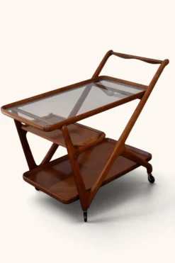 Chariot de bar (bar cart) de Cesare Lacca pour Cassina, années 50