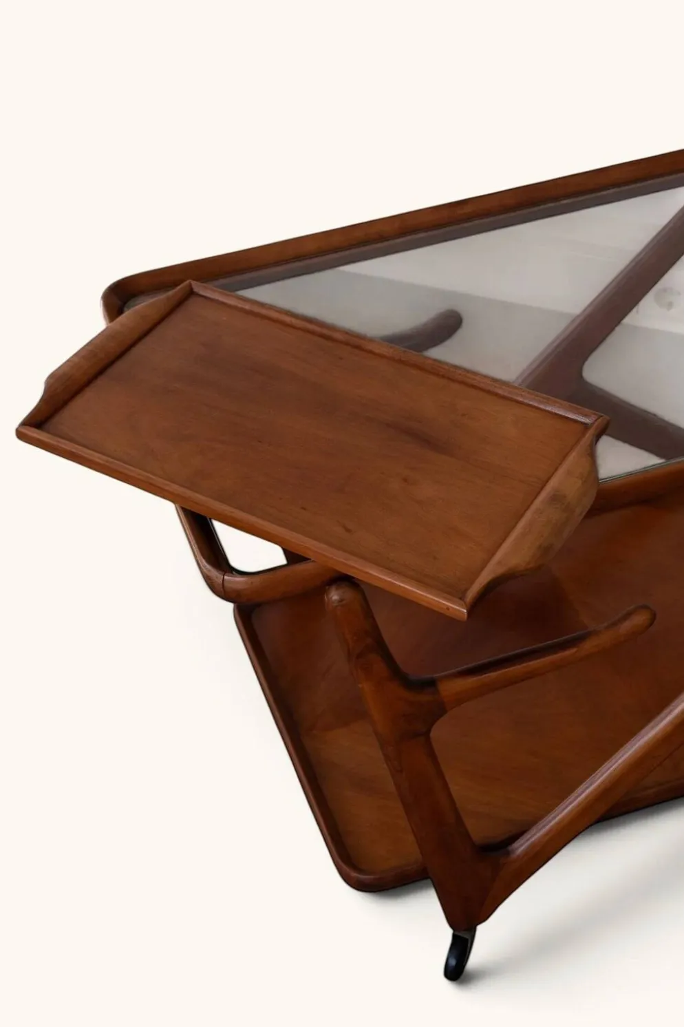 Chariot de bar (bar cart) de Cesare Lacca pour Cassina, années 50