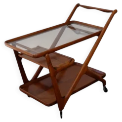 Chariot de bar (bar cart) de Cesare Lacca pour Cassina, années 50