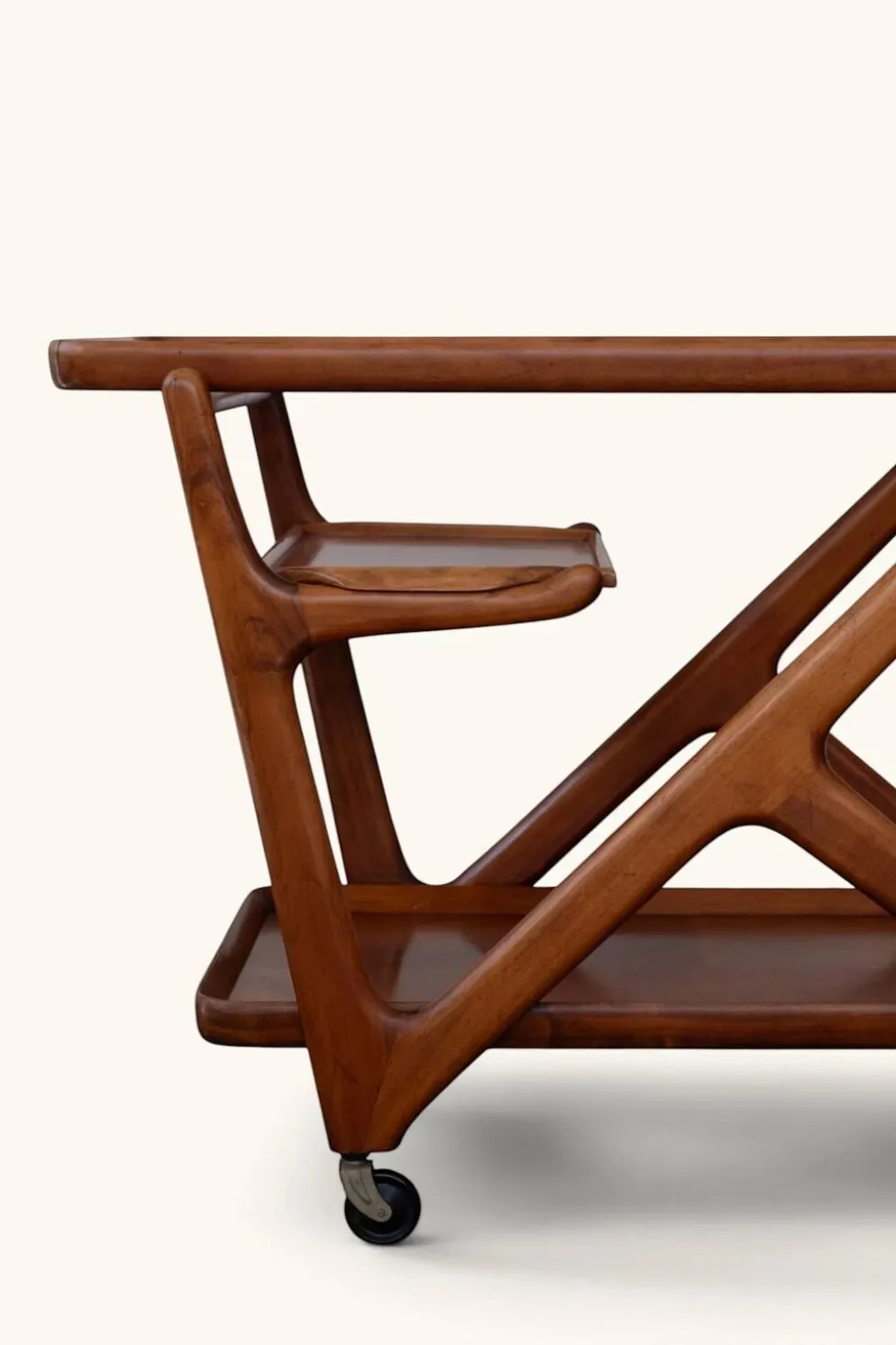 Chariot de bar (bar cart) de Cesare Lacca pour Cassina, années 50
