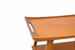 Chariot de bar en teck allemand des années 50 fabriqué par Opal Furniture, années 1960.