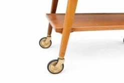 Chariot de bar en teck allemand des années 50 fabriqué par Opal Furniture, années 1960.