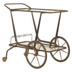 Chariot de bar italien des années 50, chariot de service attribué à Cesare Lacca.