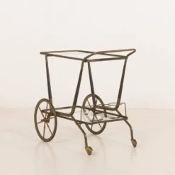 Chariot de bar italien des années 50, chariot de service attribué à Cesare Lacca.
