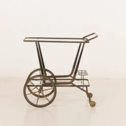 Chariot de bar italien des années 50, chariot de service attribué à Cesare Lacca.