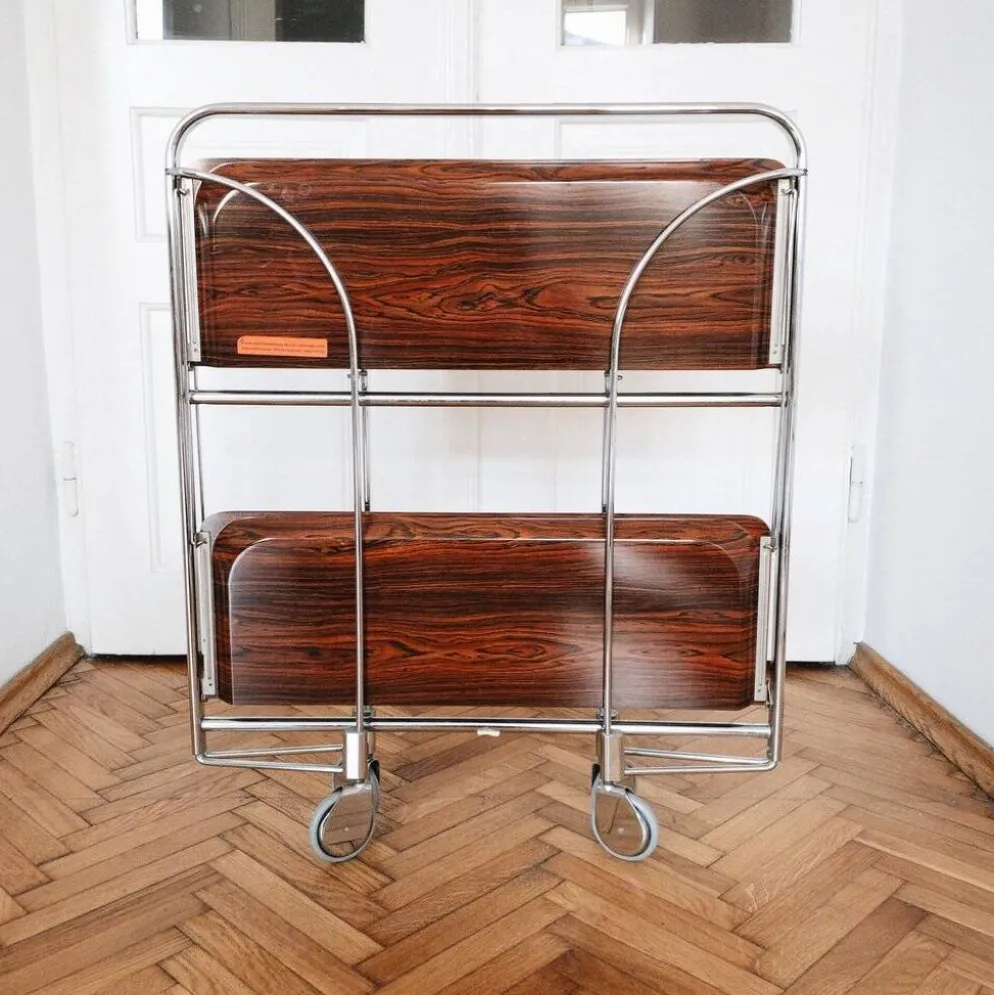 Chariot de bar ou trolley allemand moderne du milieu du siècle, années 1970