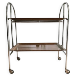 Chariot de bar pliable vintage de 34 pouces / chariot à boissons de Pressolit, années 1970