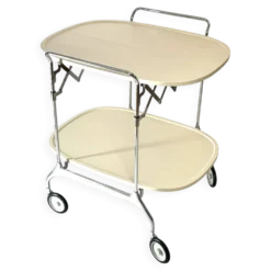 Chariot de bar pliable Vintage Kartell Gastone par Antonio Citterio, années 1980, Italie