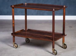 Chariot de Bar Vintage en Palissandre par Poul Hundevad, 1960s