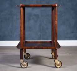 Chariot de Bar Vintage en Palissandre par Poul Hundevad, 1960s
