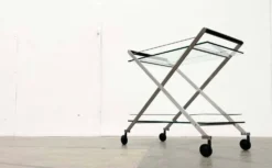 Chariot de bar vintage italien modèle Mister Service par Andreas Weber pour Gallotti & Radice, années 1990.