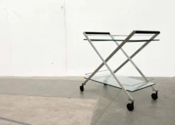 Chariot de bar vintage italien modèle Mister Service par Andreas Weber pour Gallotti & Radice, années 1990.