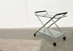 Chariot de bar vintage italien modèle Mister Service par Andreas Weber pour Gallotti & Radice, années 1990.