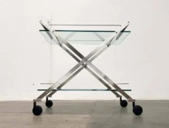 Chariot de bar vintage italien modèle Mister Service par Andreas Weber pour Gallotti & Radice, années 1990.