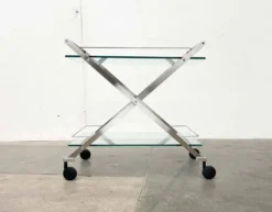 Chariot de bar vintage italien modèle Mister Service par Andreas Weber pour Gallotti & Radice, années 1990.