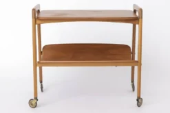 Chariot de bar vintage sur roues, table chariot moderne du milieu du siècle, Allemagne des années 1960